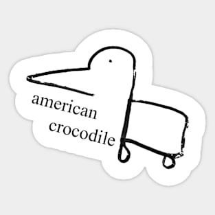 american crocodile Sticker